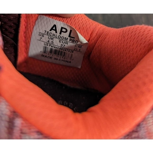 APL Techloom Pro Propelium Pink Orange Lace Up Sneakers Size 7 - Picture 8 of 13